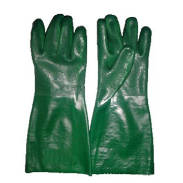 NMSAFETY PVC Handschuhe Sandy Öl und säurebeständige grüne Handschuhe 45cm